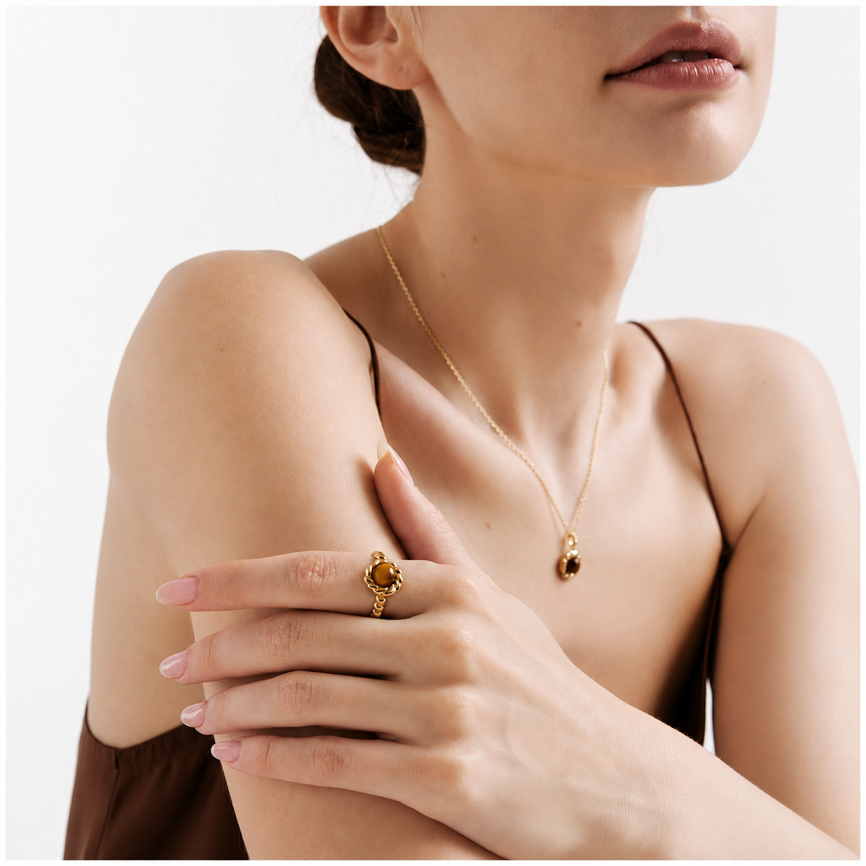 Vintage Tiger’s Eye Open Ring