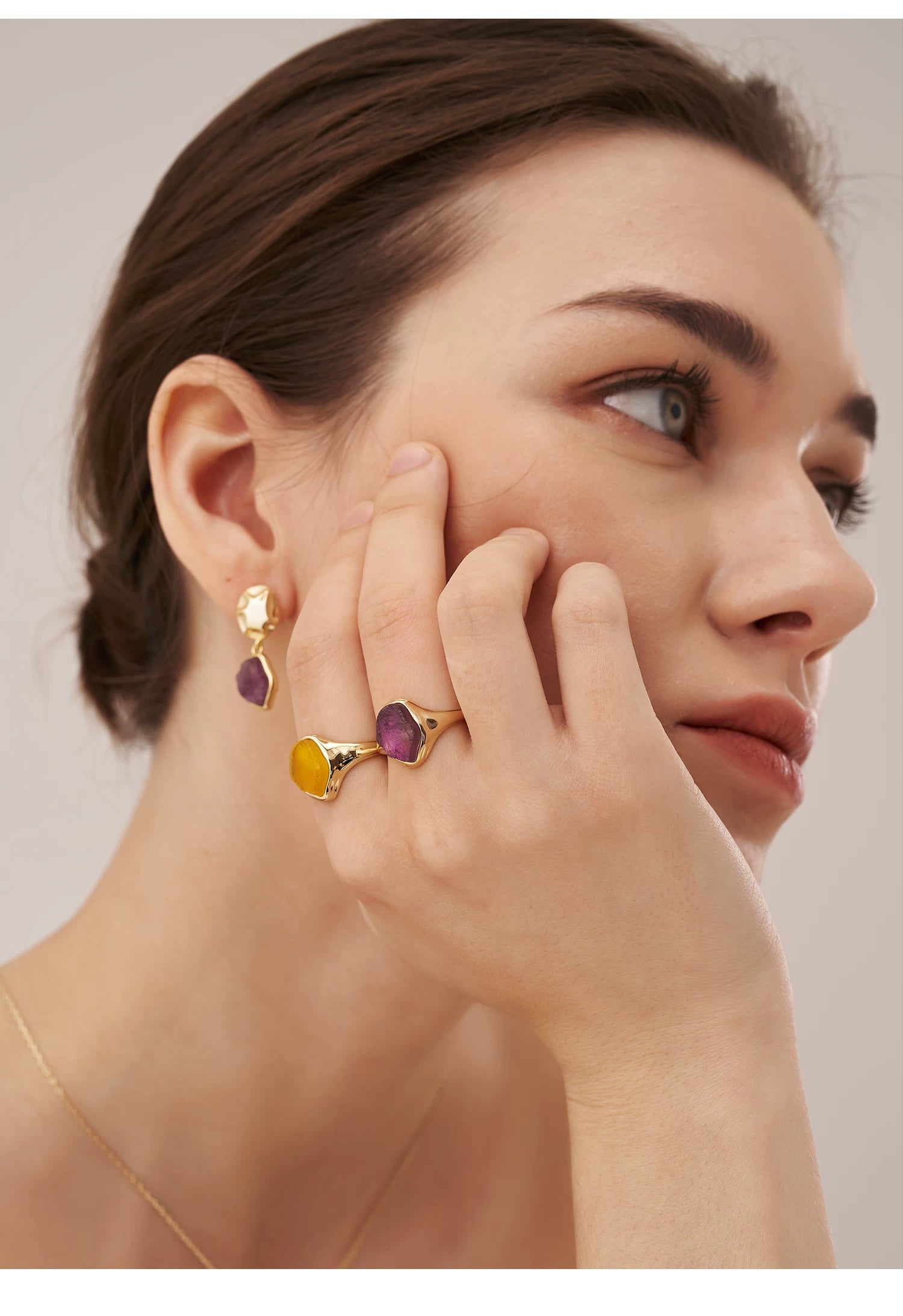 Citrine Open Ring