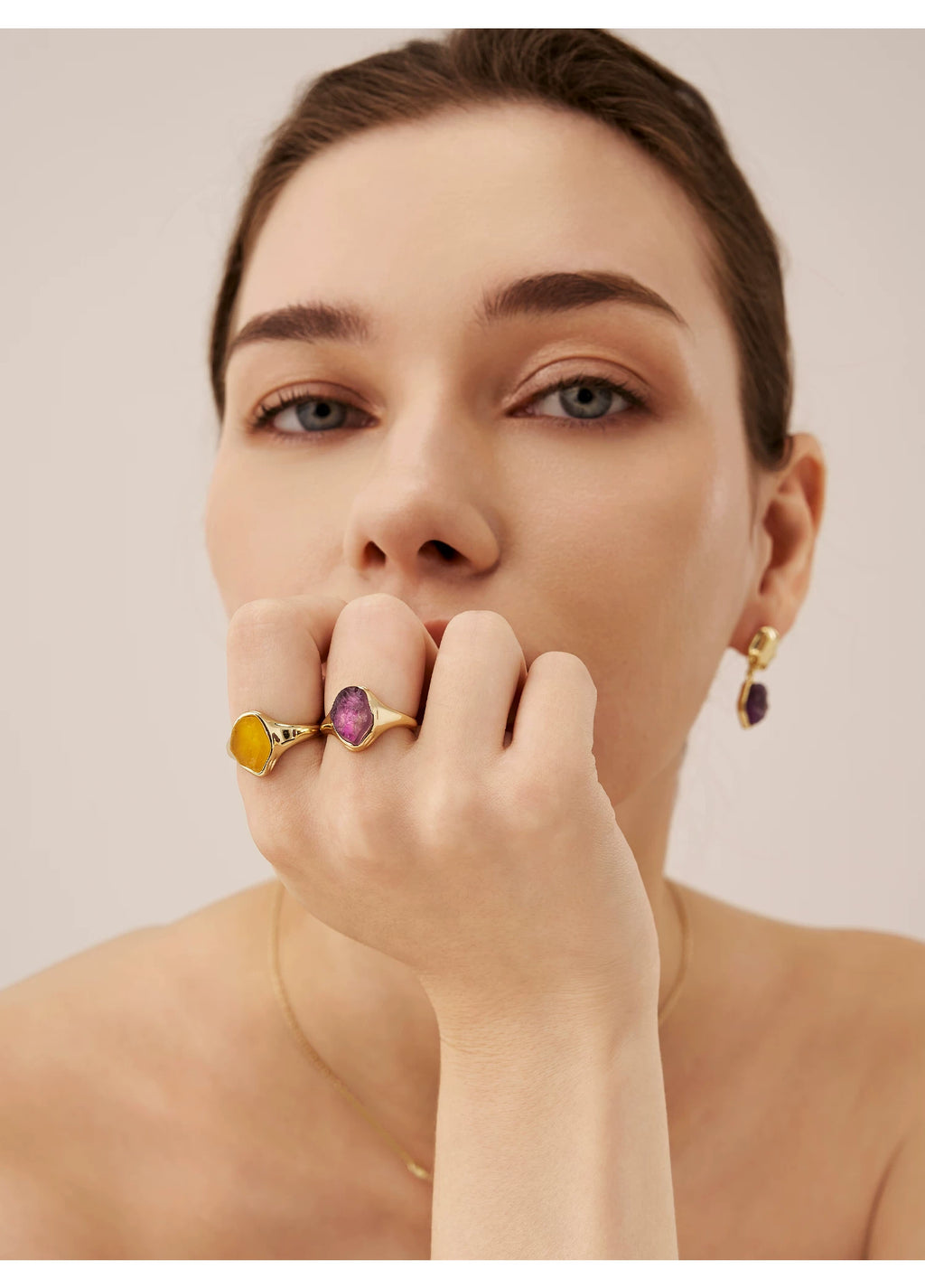 Citrine Open Ring