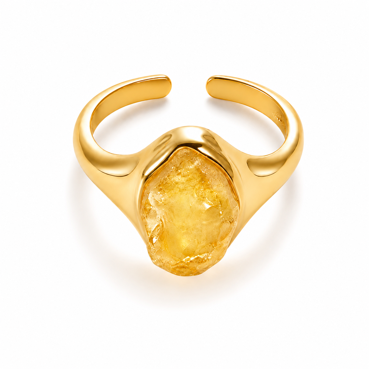 Citrine Open Ring
