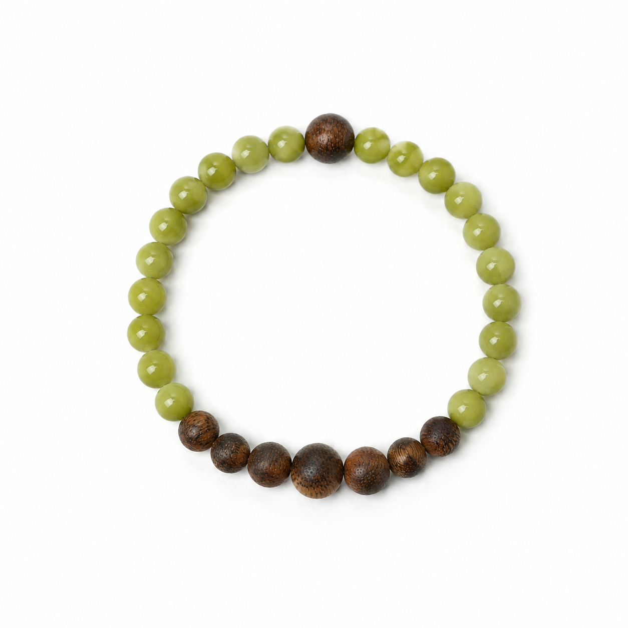 Natural Avocado Green Agate Bracelet