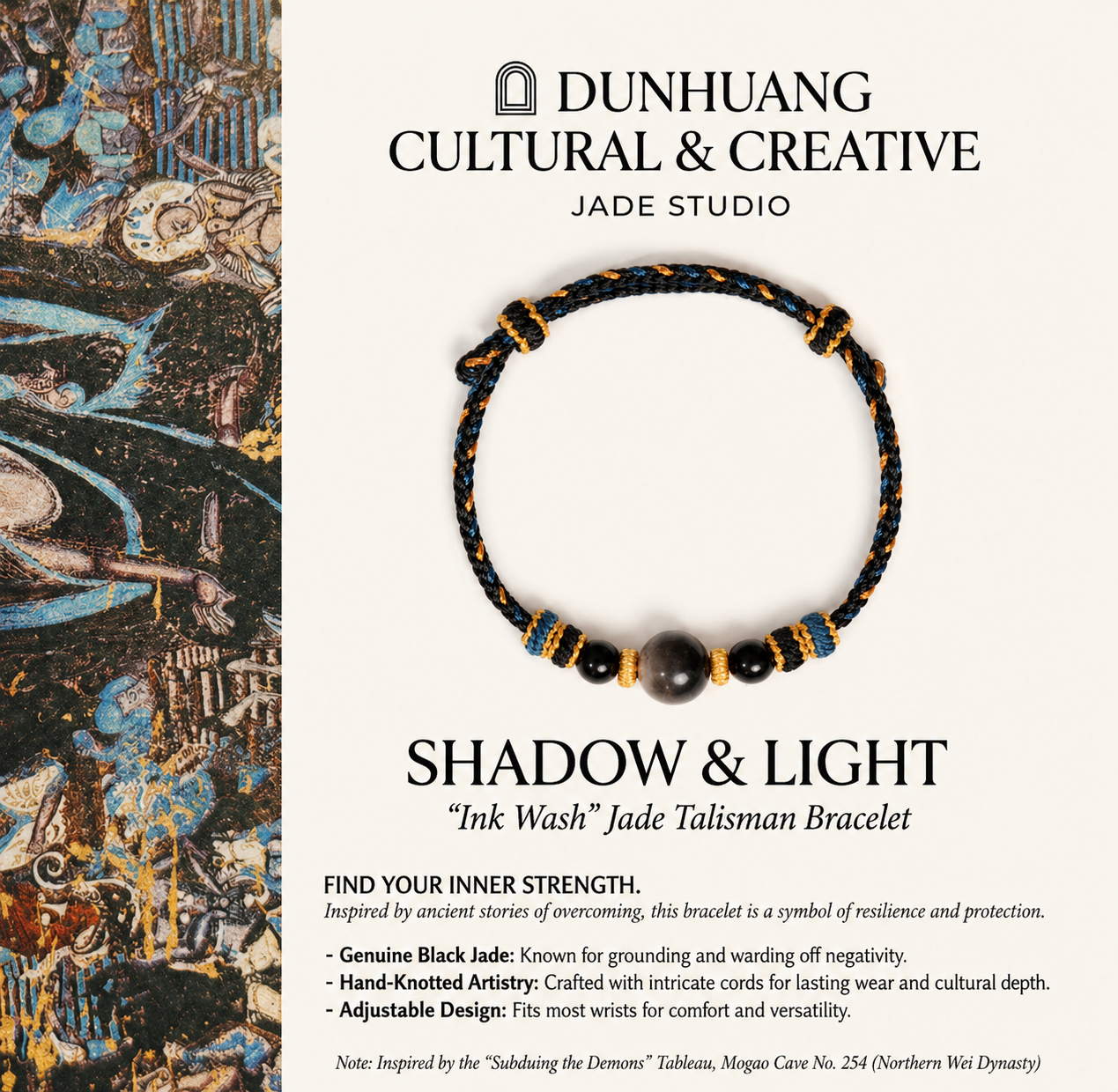 Shadow & Light Obsidian Bracelet